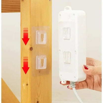 Double Sided Adhesive Wall Hooks Hanger Strong Transparent Suction Cup Storage Socket Hooks Bathroom Kitchen Bedroom Hook Kit