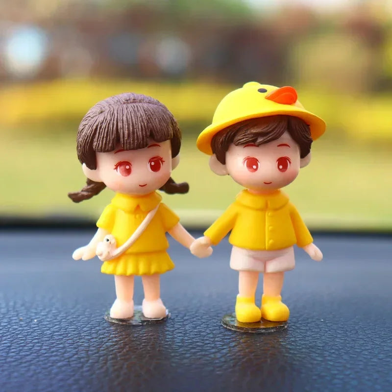 Car Accessories Interior Woman Ornament Cute Creative Desktop Couple Valentine's Day Present Car Center Console Decoration