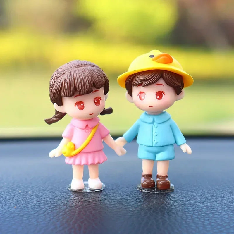 Car Accessories Interior Woman Ornament Cute Creative Desktop Couple Valentine's Day Present Car Center Console Decoration