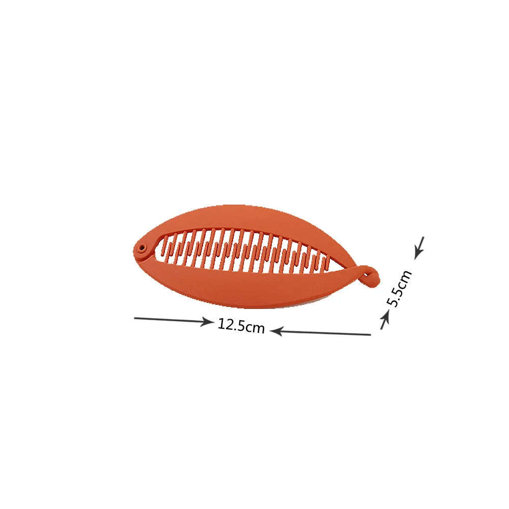 Matte Fish Shape Hair Claw Clips Ponytail Holder Hair Jewelry Twist Banana Barrettes Hairpins Hair Accessories For Women Clamp