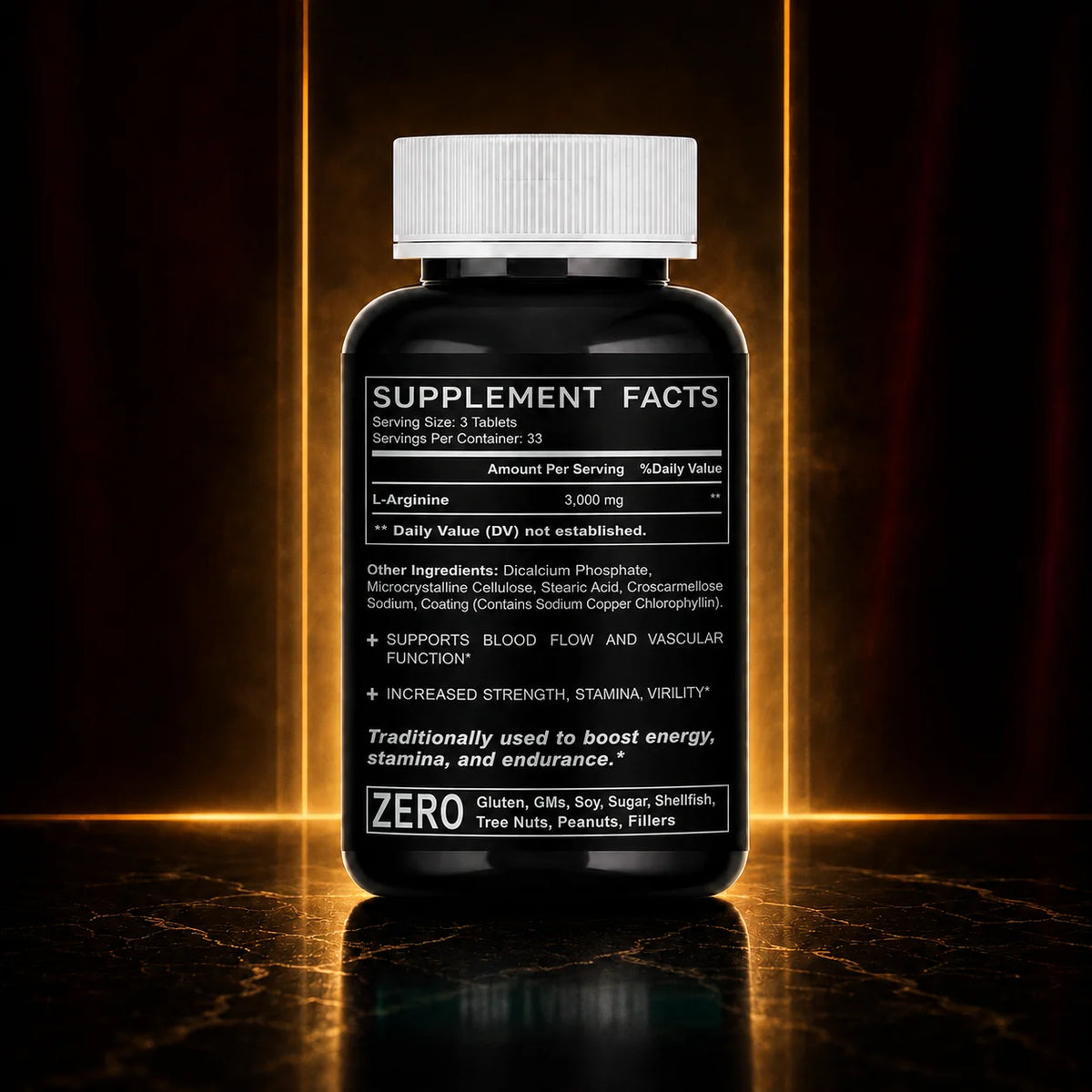 L Arginine 3000mg Tablets Maximum Dose L-Arginine Nitric Oxide Supplement for Supporting Energy - Nitric Oxide Booster