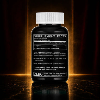 L Arginine 3000mg Tablets Maximum Dose L-Arginine Nitric Oxide Supplement for Supporting Energy - Nitric Oxide Booster