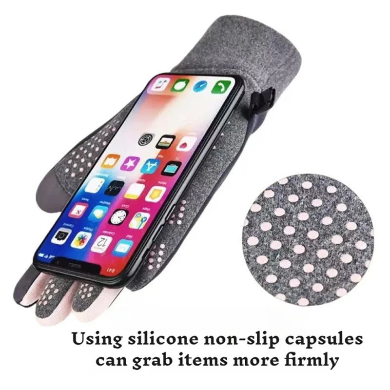 USB Rechargeable Heated Gloves Adjustable Temperature Anti Slip Touch Screen Thickened Warm for Skiing Cycling Winter Outdoor