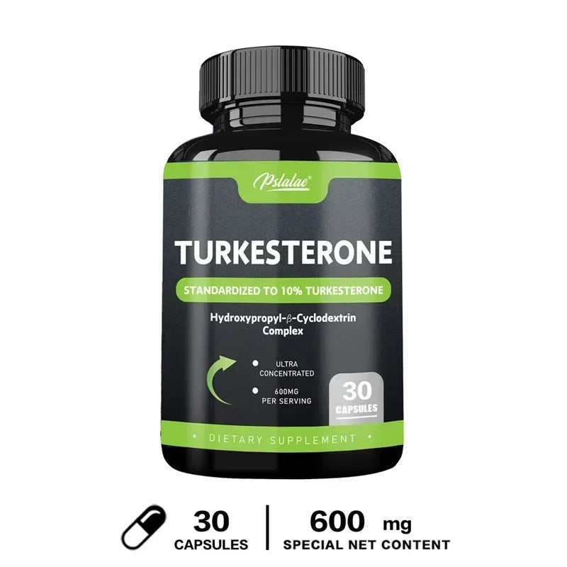 Turkesterone Supplement 600mg - Enhances Endurance, Muscle Mass, Increases Motivation and Strength, Improves Vitality
