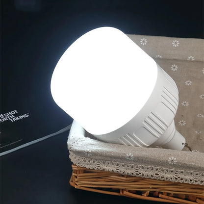 1-8pcs Portable Outdoor Camping Lights USB Rechargeable Lamp LED Emergency Bulb Hook High Power Tents Lantern Night Lights Bulb