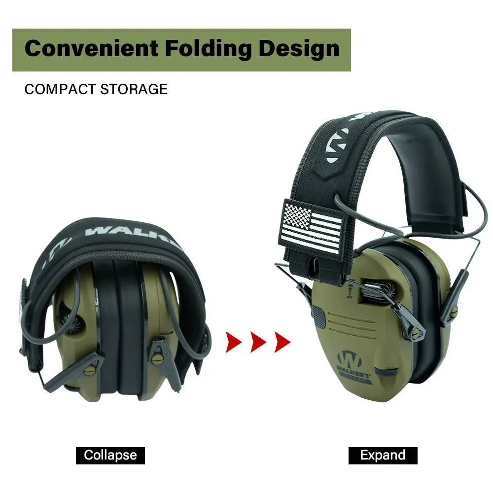 Shooting Hunting Electronic Earmuffs Active Noise Cancelling Protect Hearing Tactical Headset NRR22 EMI Filtering Sound Amplify