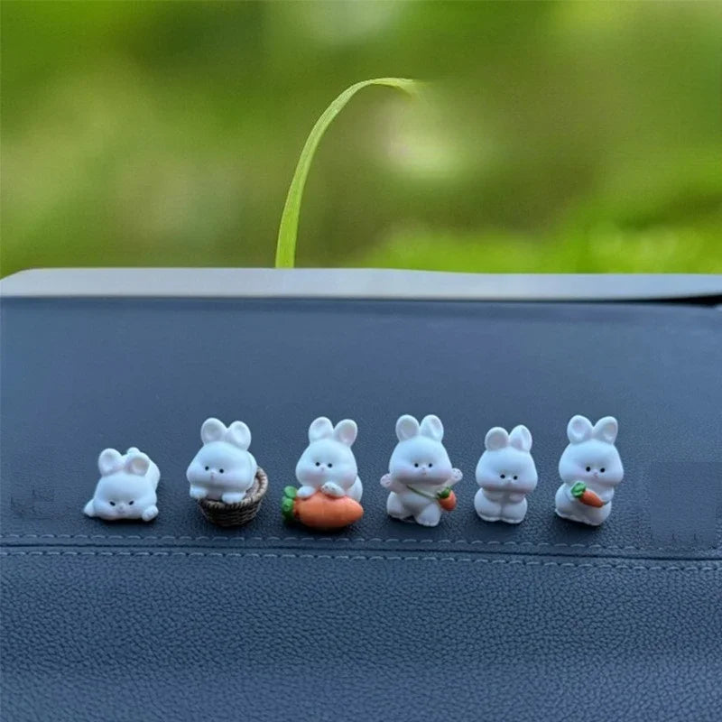 Car interior accessories, car center console decorations, cute bunny car accessories, electric vehicle accessories