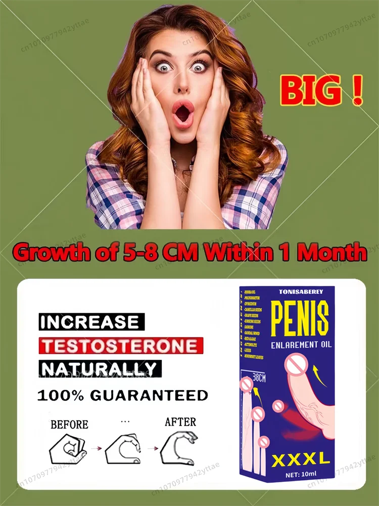 Man Big Dick Growth Oil Male Cock Enhancement Sex Delay Male Cock Enhancement Penis Enlargment Oil  Increase XXXL Size The Best