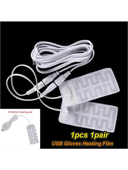 USB Rechargeable Heated Gloves Carbon Fiber Thermal Heating Hand Warmers Winter Ski Cycling Electric Heating Mittens