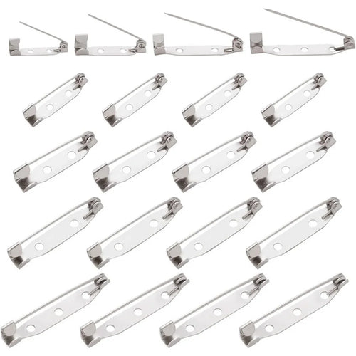 50pcs 15 20 25 mm Brooch Clip Base Pins Safety Pins Brooch Settings Blank Base For DIY Jewelry Making Supplies