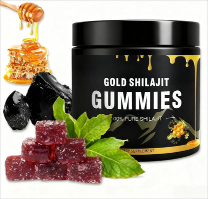 Shilajit Gummies with Manuka Honey, Endurance, Focus and Vitality Support,100 mg per Gummy, 30 Count Daily Formula for Energy
