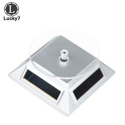 360 Turntable Solar Showcase Rotating Jewelry Watch Ring Phone Stand Display Jewelry Organizer Jewelry Display Stand 4 Colors