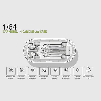 Kicarmod 1/64 Car-mounted Display Transparent  Box（without car）for 1/64 Diecast Model Cars Dustproof Acrylic Showcase