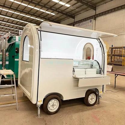 Mobile Restaurant Food Cart Truck Catering Trailer Food Truck Vintage Mobile Food Carts Dining Car Equipment with Full Kitchen