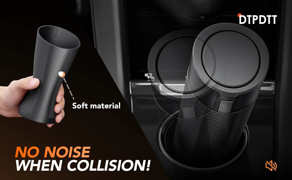 Car Trash Can (with Lid) Auto Dust Organizer with Garbage Bags Small Car Trash Bin Can Car Interior Rubbish Bag Car Accessories