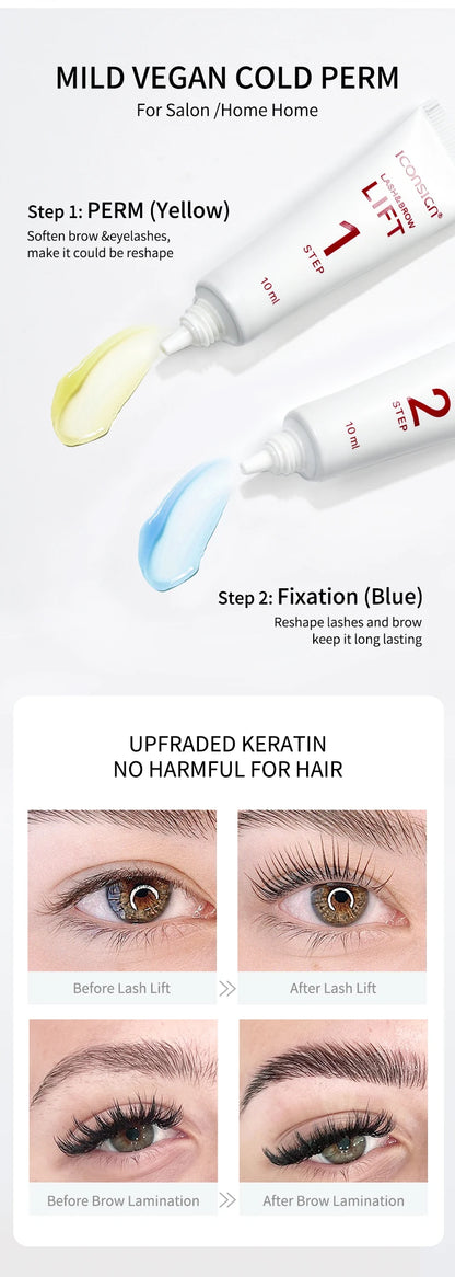 SA USA DE Spain France Fast Shipping Dropshipping 10ml Step 1 2 Fix Perming Set For Lash Brow Lift Perm Fixation Setting Lotion