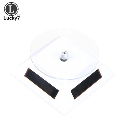 360 Turntable Solar Showcase Rotating Jewelry Watch Ring Phone Stand Display Jewelry Organizer Jewelry Display Stand 4 Colors