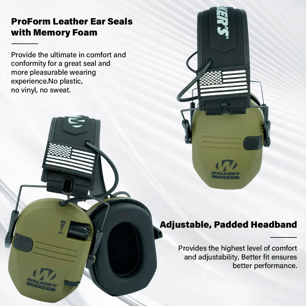 Shooting Hunting Electronic Earmuffs Active Noise Cancelling Protect Hearing Tactical Headset NRR22 EMI Filtering Sound Amplify