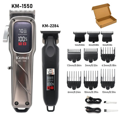 KEMEI Hair Clippers Km-1550 Km-2284 Design Hair Trimmer Professional Electric Carving Hair Salon Clipper for Commercial Clippers
