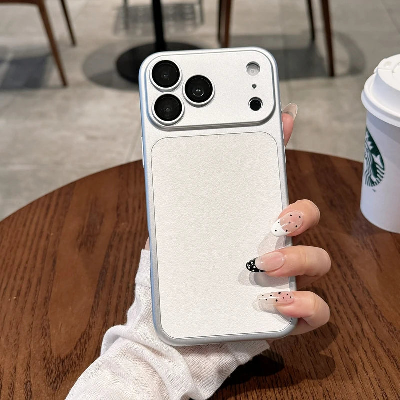 Soft Silicone TPU Leather Phone Case For iPhone 11 12 13 14 15 16 17 18 Pro Max Plus ShockProof Bumper Back Cases Cover