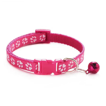 Fashion Pet Cats Collar Colorful Pattern Cute Bell Adjustable Collars for Cats Kitten DIY Ring Necklace Pet Accessories