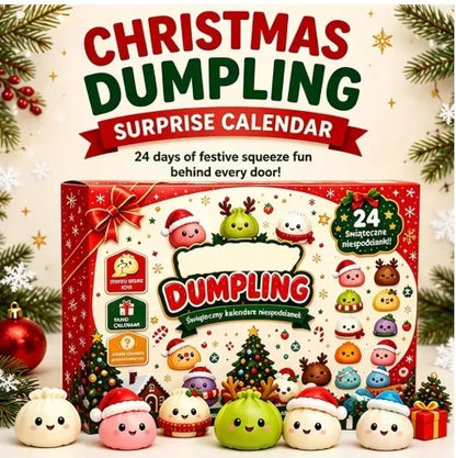 2026 Christmas Dumpling Squishy Advent Calendar 24Day Countdown Surprise Box Squishies Ball Slow Rebound Squeeze Sensory Gift