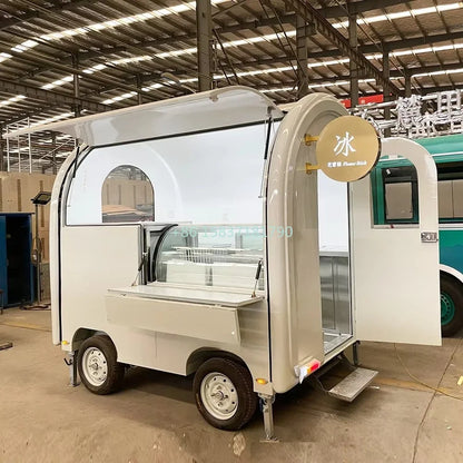 Mobile Restaurant Food Cart Truck Catering Trailer Food Truck Vintage Mobile Food Carts Dining Car Equipment with Full Kitchen