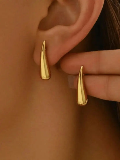 Minimalist Niche Design Water Drop Chili Earrings for Women Fashionable and Versatile Stainless Steel Earrings