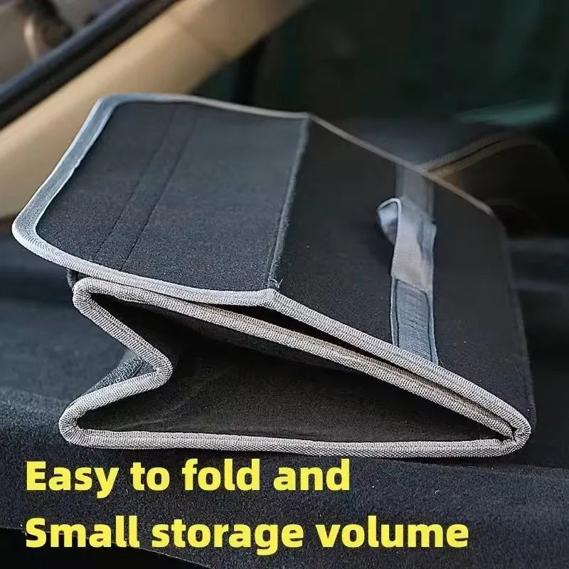 Car Trunk Soft Organizer Felt Storage Box Accessories Large Anti Slip Compartment Boot Storage Organizer Tool Car Storage Bag