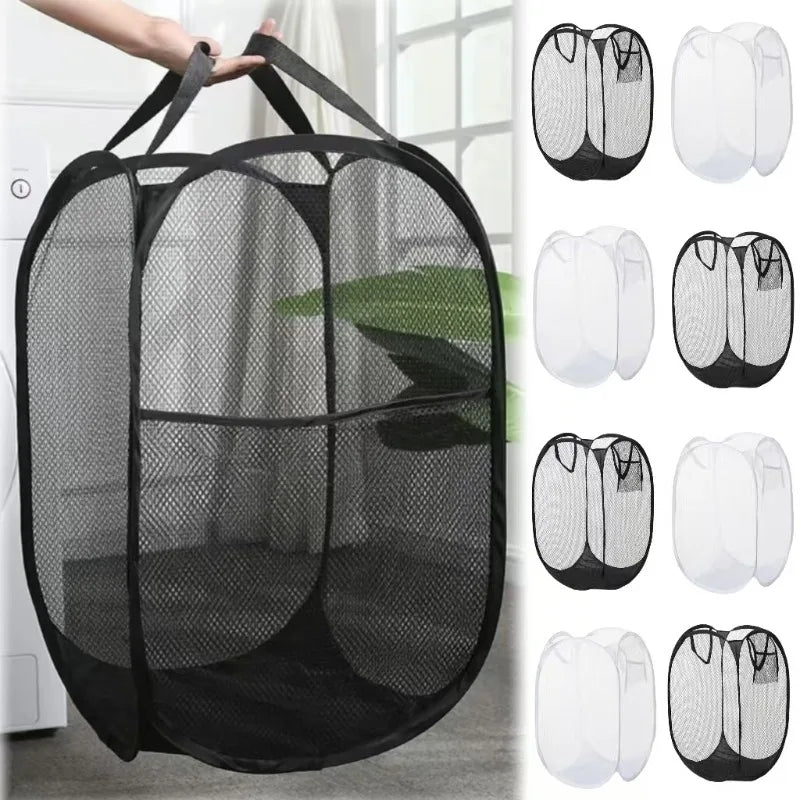 Household Dirty Clothes Basket Foldable Storage Basket University Dormitory Living Room Storage Bucket Laundry Bag