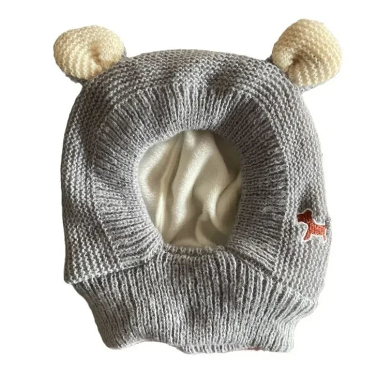 Quiet Dog Ear Muffs Noise Protection Pet Ears Covers Knitted Hat Anxiety Relief Winter Warm Earmuffs For Medium Large Dogs New