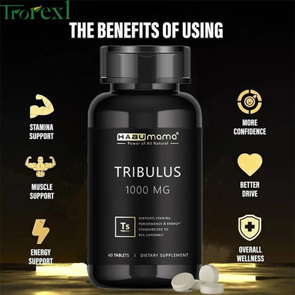 High Purity Tribulus Terrestris Pills, Male Enhancing Supplement,Boosts Energy ,Stamina & Fast Acting 60 tablets