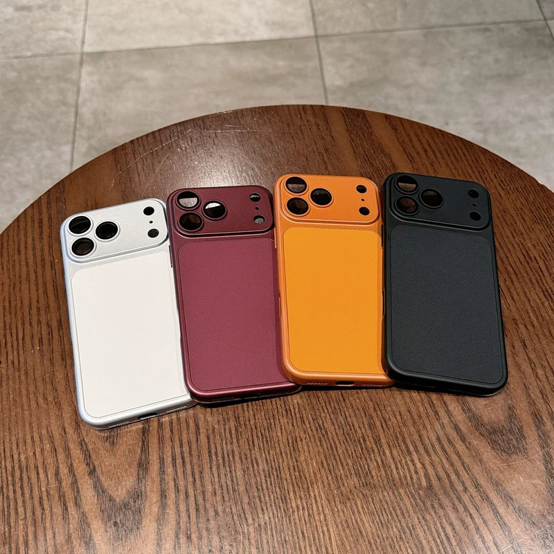 Soft Silicone TPU Leather Phone Case For iPhone 11 12 13 14 15 16 17 18 Pro Max Plus ShockProof Bumper Back Cases Cover