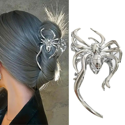 Halloween Alloy Bat Hair Claw Clips Y2K Gothic Style Metal Shark Clamp Girls Holiday Hair Accessories