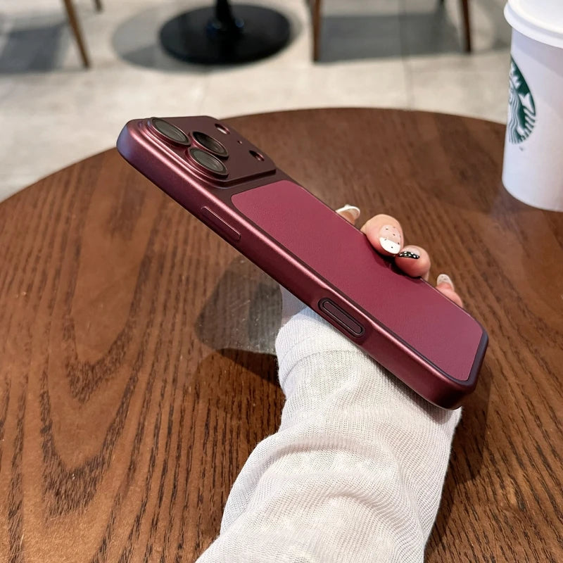 Soft Silicone TPU Leather Phone Case For iPhone 11 12 13 14 15 16 17 18 Pro Max Plus ShockProof Bumper Back Cases Cover