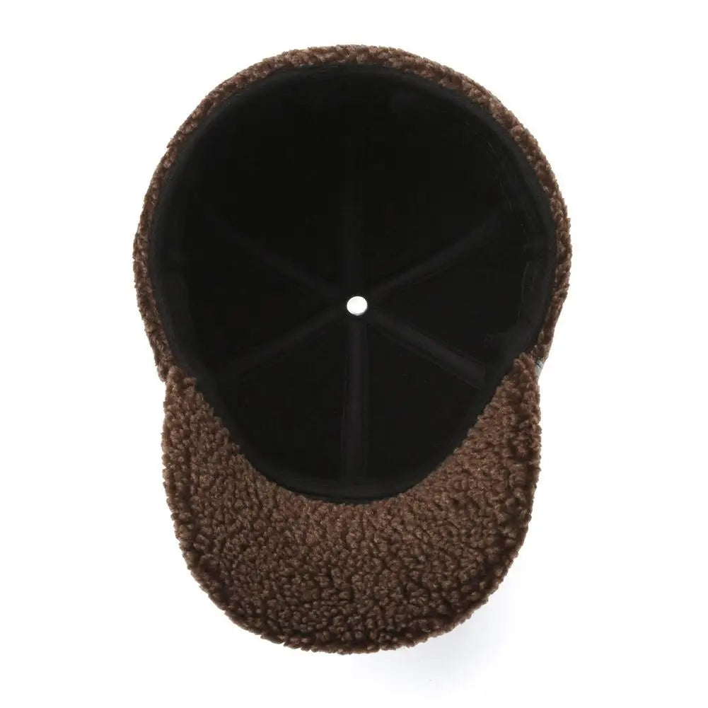 Leather Hat Winter Waterproof Thicken Earmuffs Warm Russian Ski Hat Windproof Cold Flat Cap For Elder Men Women Essential Winter