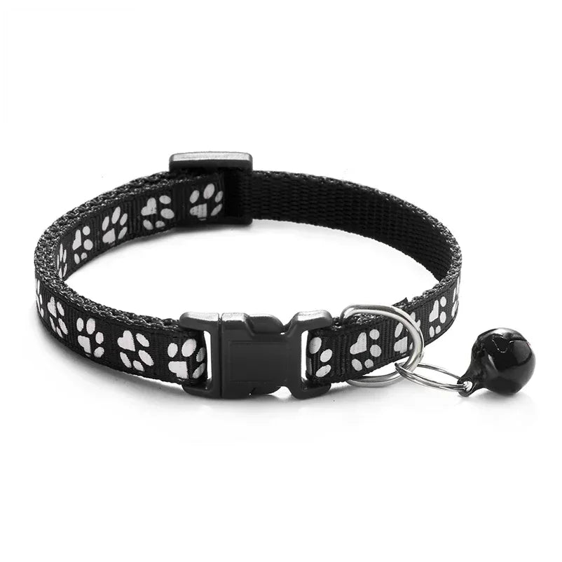 Fashion Pet Cats Collar Colorful Pattern Cute Bell Adjustable Collars for Cats Kitten DIY Ring Necklace Pet Accessories