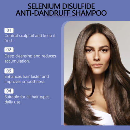Selenium Sulfide Shampoo Deep Cleansing Scalp Oil Control Strengthen Hair Roots Volumizing Smoothing Shiny Hair Gentle Care