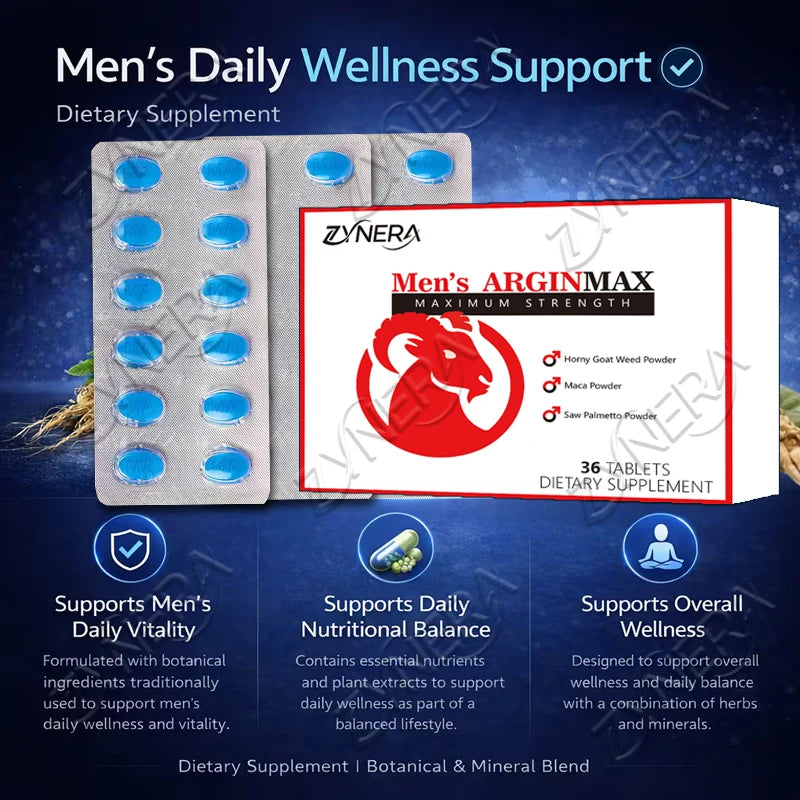 Powerful Epimedium Pills 36 Tablets- Support Stamina Size Supplement, with Maca Saw Palmetto Tribulus Ginseng Fast Shipping