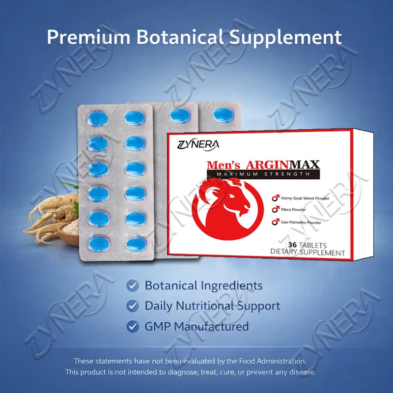Powerful Epimedium Pills 36 Tablets- Support Stamina Size Supplement, with Maca Saw Palmetto Tribulus Ginseng Fast Shipping