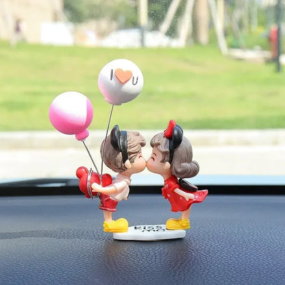 Car Accessories Interior Woman Ornament Cute Creative Desktop Couple Valentine's Day Present Car Center Console Decoration