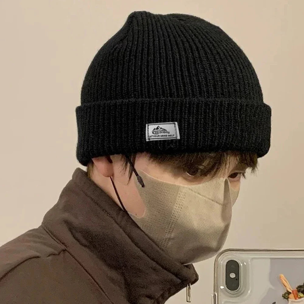 2 In1 Winter Mask Beanies Hats Warm Knitted Balaclava Hats Windproof Solid Full Face Ski Bonnet Tactical Cycling Earmuffs Cap