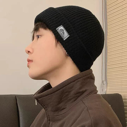 2 In1 Winter Mask Beanies Hats Warm Knitted Balaclava Hats Windproof Solid Full Face Ski Bonnet Tactical Cycling Earmuffs Cap