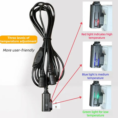 USB Rechargeable Heated Gloves Adjustable Temperature Anti Slip Touch Screen Thickened Warm for Skiing Cycling Winter Outdoor