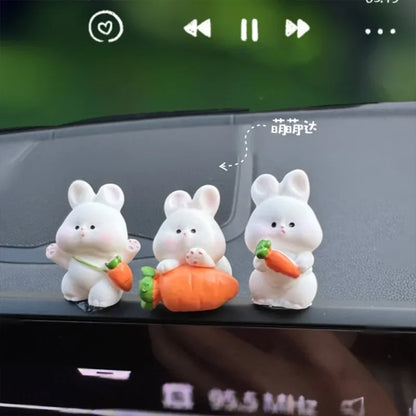 Car interior accessories, car center console decorations, cute bunny car accessories, electric vehicle accessories