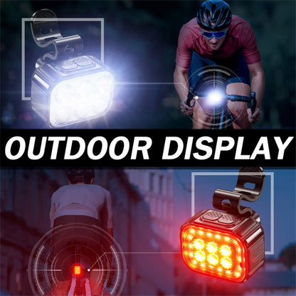 Ultra Bright Bike Front Rear Light USB Rechargeable Waterproof Bicycle Taillight Multi‑Flash Modes Safety Lamp Night Cycling