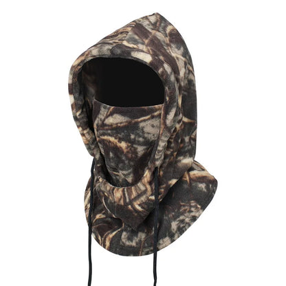 Unisex Warm Fleece Balaclava Winter Thermal Face Mask Neck Hooded Cap for Outdoor Sports Windproof Scarf Ski Head Cover Beanies
