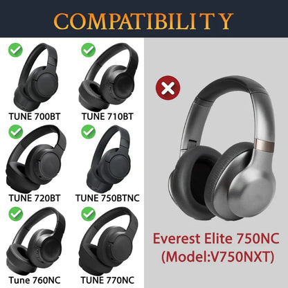 Earphone Pads For JBL Tune 700BT, 710BT, 720BT, 700BTNC, 750BTNC, T760NC, 770NC Replacement Earpads Earmuffs Soft Memory Covers