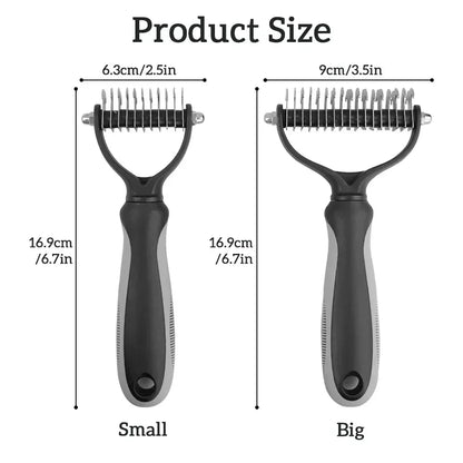 Double Sided Stainless Steel Pet Grooming Brush Dog Cat Hair Remover Comb Tangle Removal Pet Supplies