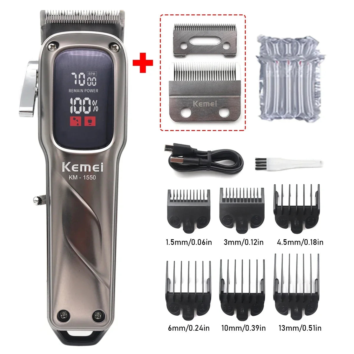 KEMEI Hair Clippers Km-1550 Km-2284 Design Hair Trimmer Professional Electric Carving Hair Salon Clipper for Commercial Clippers